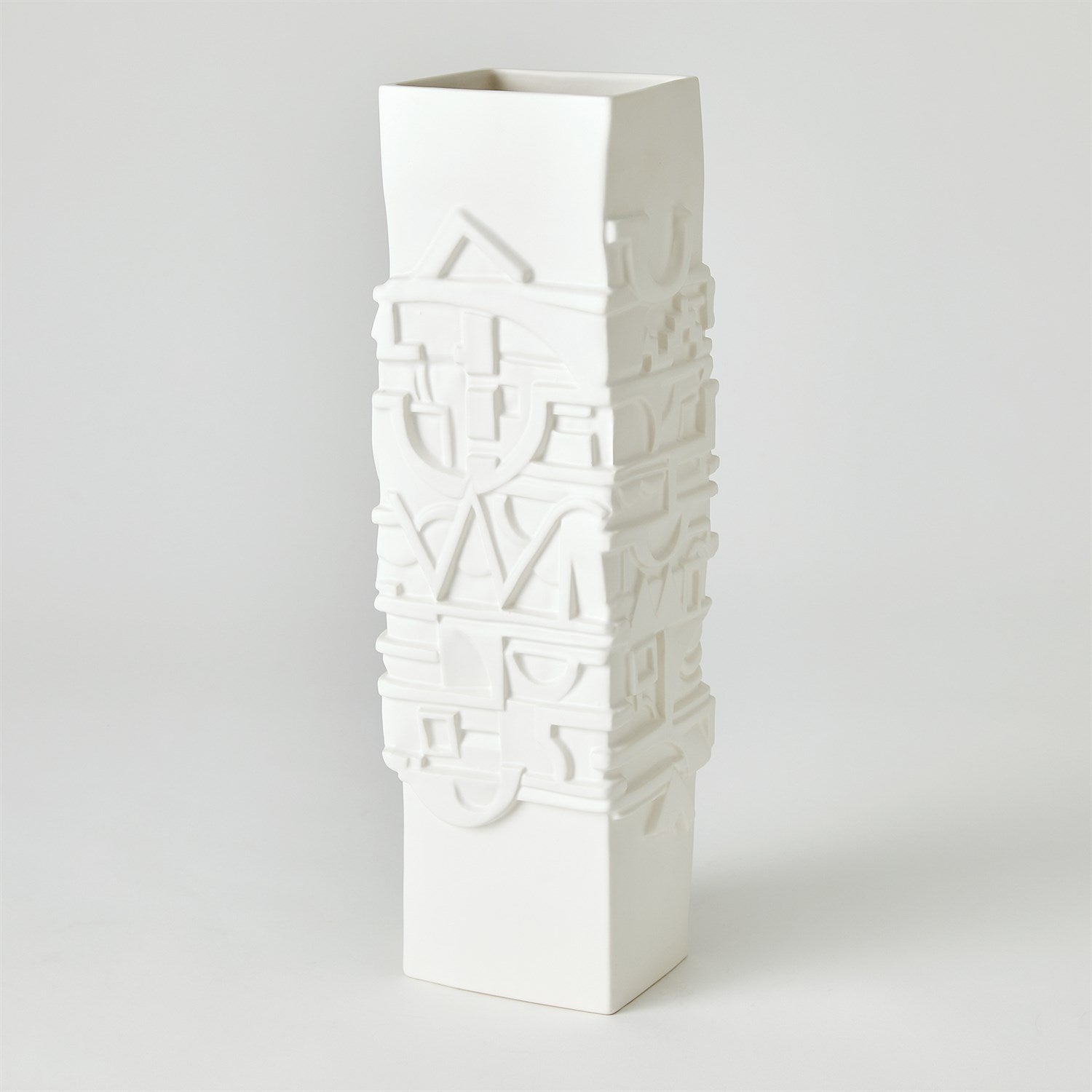 Totem Vase-Matte White-Global Views-GVSA-7.10567-Vases-1-France and Son