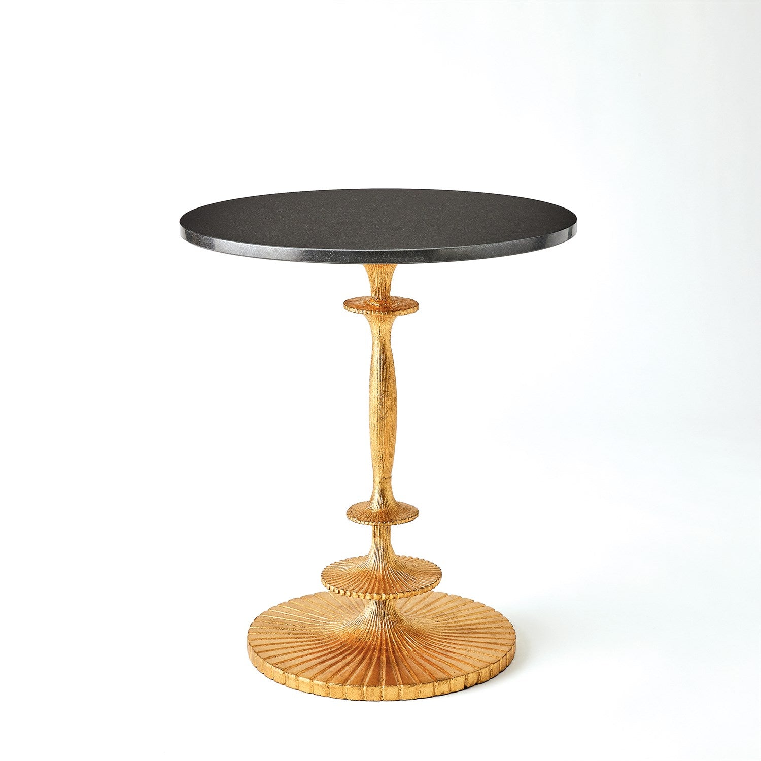 Fluted Side Table-Global Views-GVSA-8.83062-Side TablesGold Leaf-3-France and Son