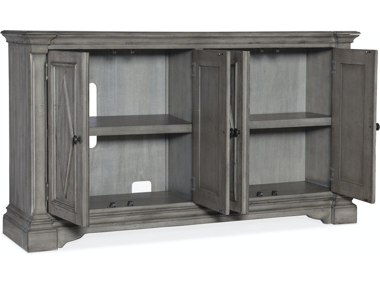 Commerce & Market Four-Door Cabinet-Hooker-HOOKER-7228-55007-99-Bookcases & CabinetsBlack painted finish-6-France and Son