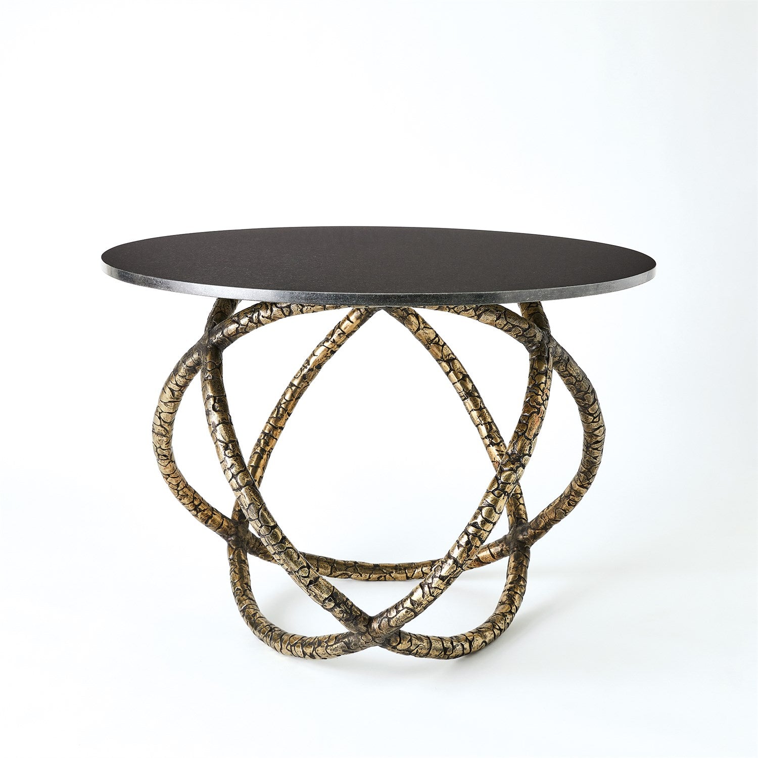 Astro Table - Antique Brass W/Black Granite-Global Views-GVSA-7.91528-Side Tables-3-France and Son