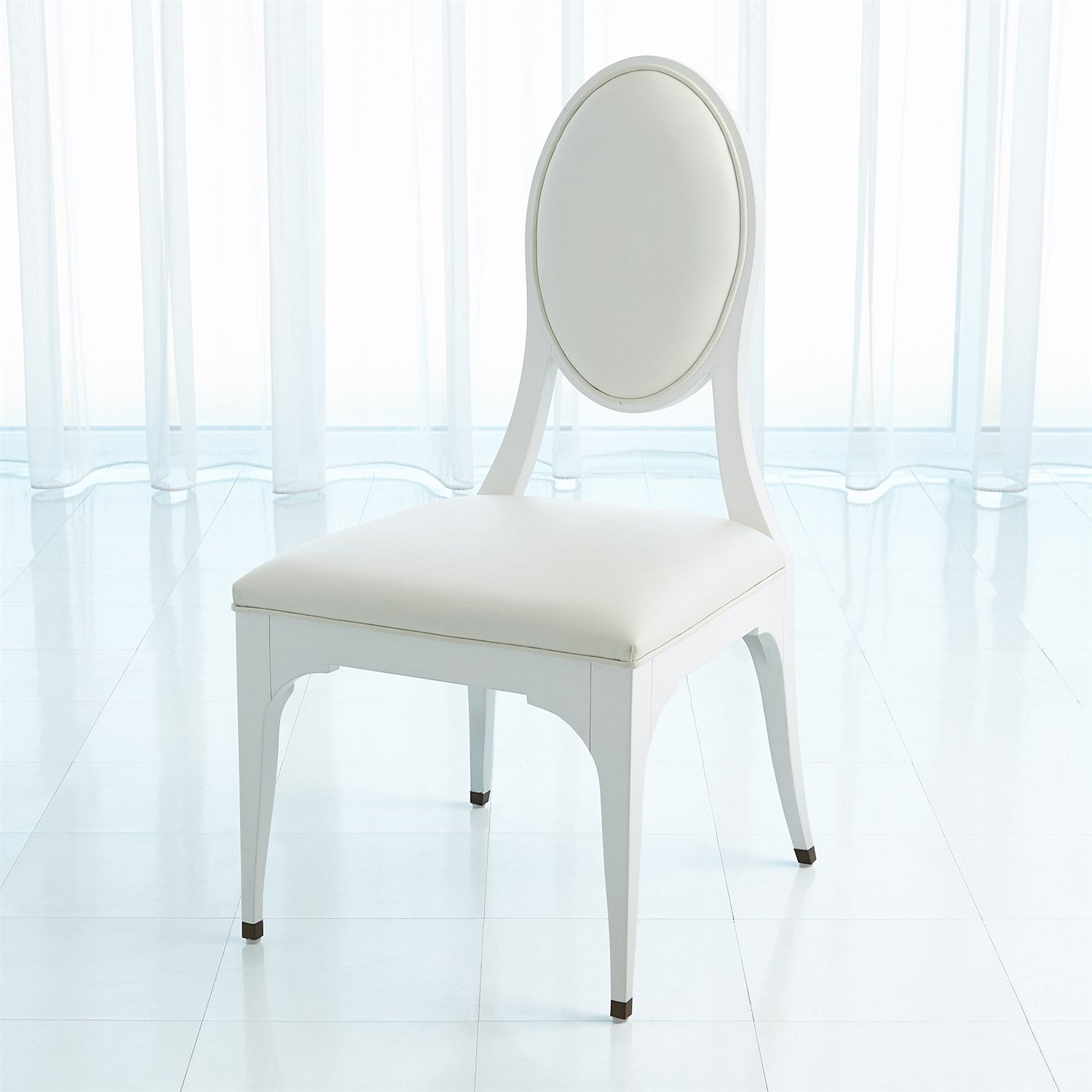 Harlow Chair-Global Views-GVSA-2729-MUSLIN-Dining ChairsWhite - Muslin-4-France and Son