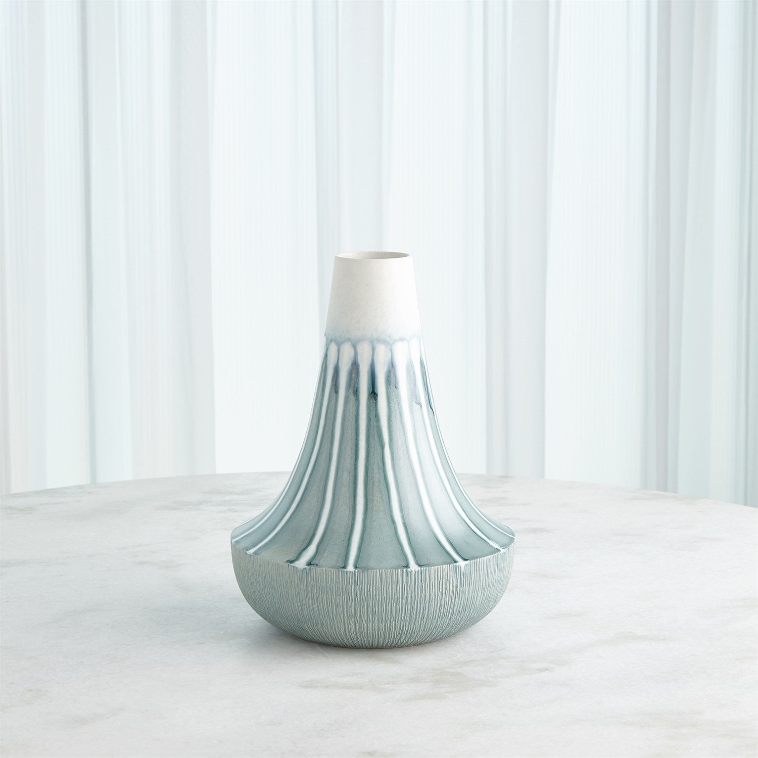 Striped Flair Collection-Global Views-GVSA-1.10866-DecorStriped Flair Vase - Small-3-France and Son