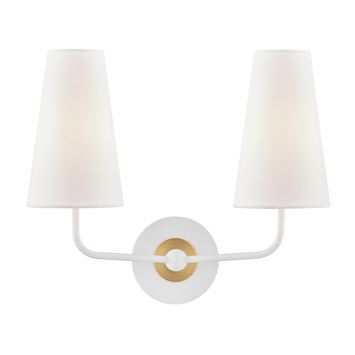 Merri 2 Light Wall Sconce-Mitzi-HVL-H318102-AGB/WH-Outdoor Wall SconcesAged Brass/Soft Off White-1-France and Son