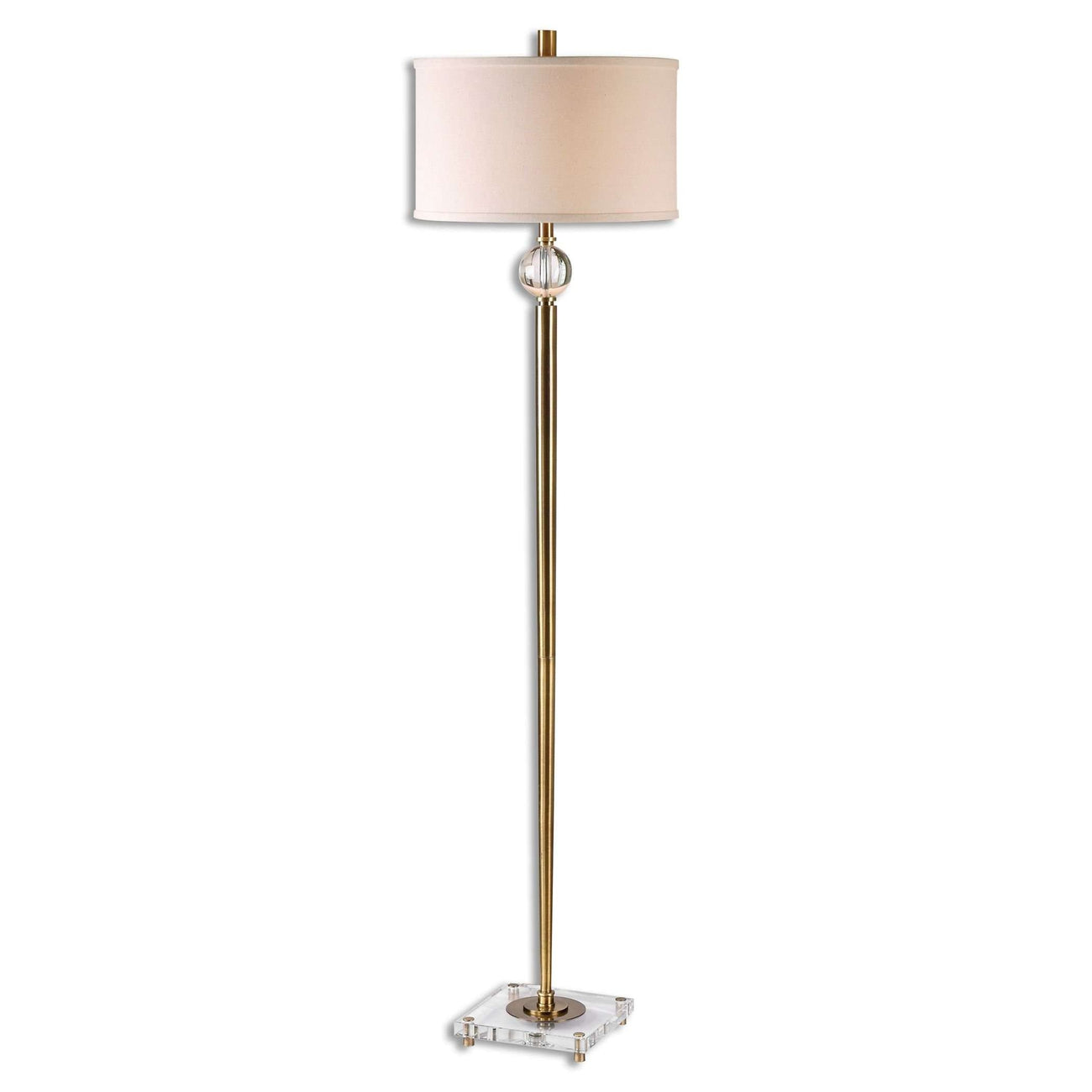 Mesita Brass Floor Lamp-Uttermost-UTTM-28635-1-Floor Lamps-1-France and Son