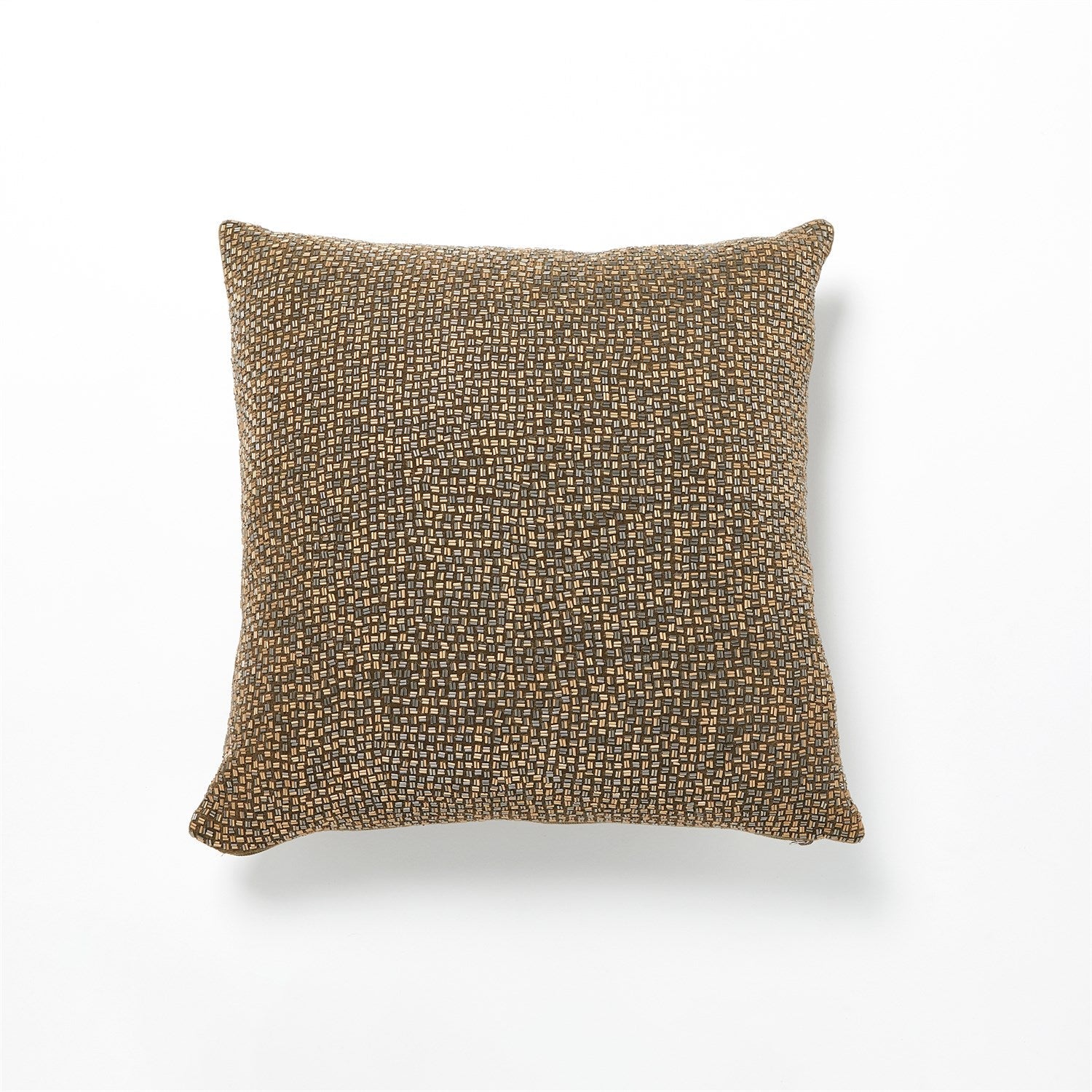 Bugle Beaded Pillow - Gold/Gunmetal-Global Views-GVSA-7.91559-Pillows-3-France and Son