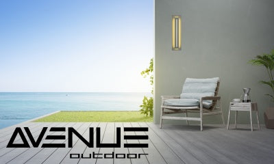 Avenue Outdoor The Bel Air Collection Silver Led Wall Sconce Silver LED