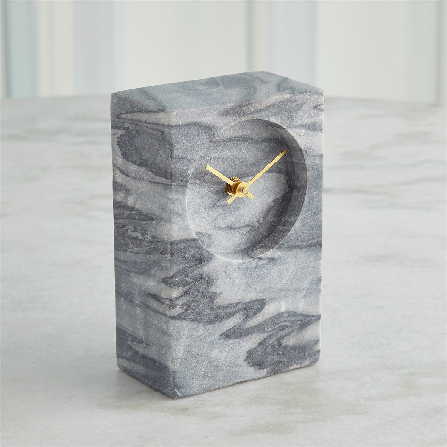 Marble Tower Clock-Global Views-GVSA-7.91532-ClocksBlack/Grey-5-France and Son