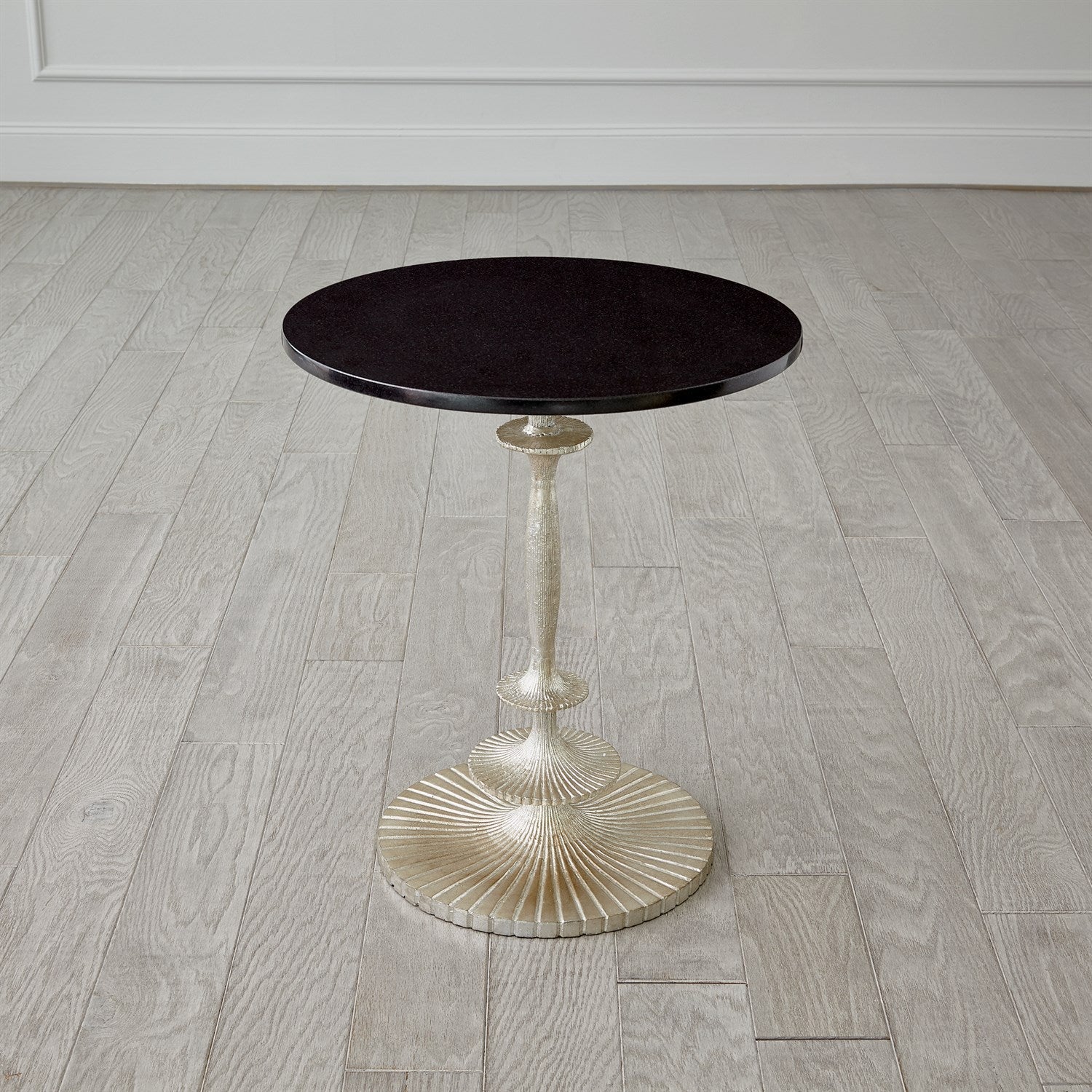 Fluted Side Table-Global Views-GVSA-8.83063-Side TablesSilver Leaf-2-France and Son