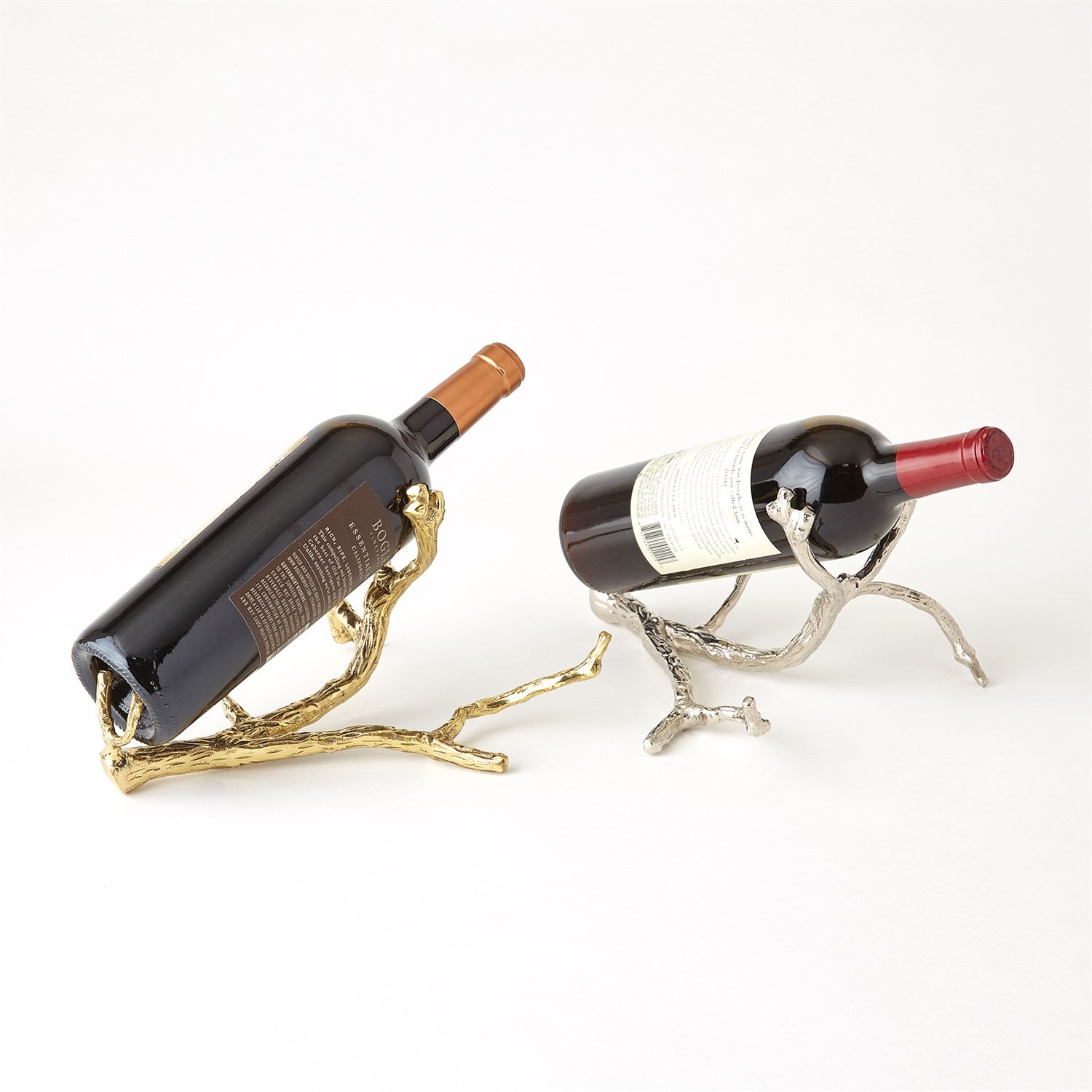 Twig Wine Bottle Holder-Global Views-GVSA-9.93020-DecorNickel-2-France and Son