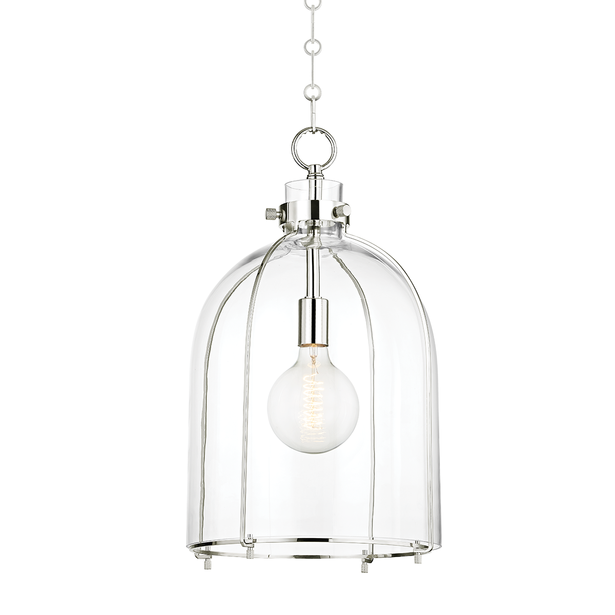 Eldridge 1 Light Pendant-Hudson Valley-HVL-7306-PN-PendantsPolished Nickel-3-France and Son