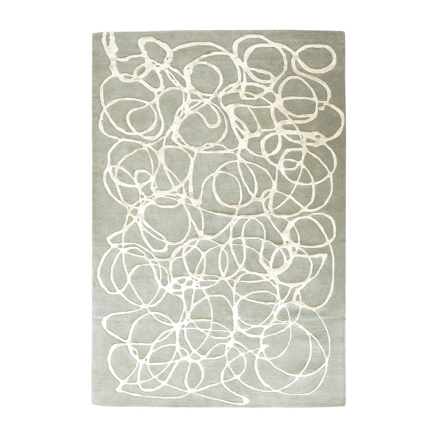 Scribble Rug-Global Views-GVSA-9.93801-RugsGrey/Ivory-8' x 10'-1-France and Son