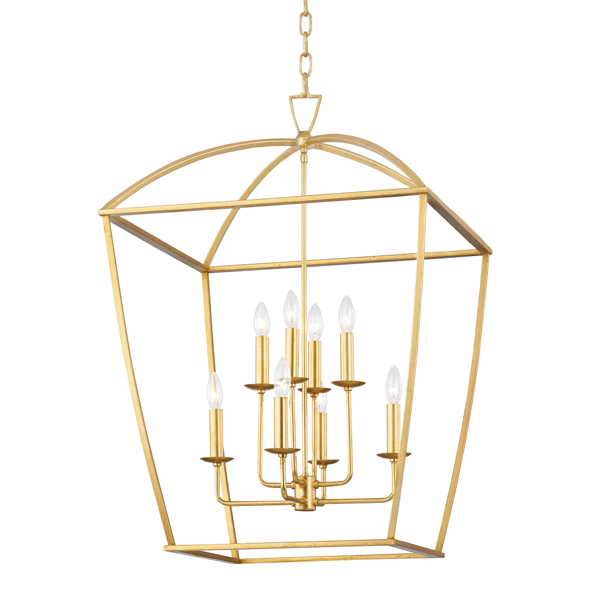 Bryant 8 Light Large Pendant-Hudson Valley-HVL-8324-GL-PendantsGold Leaf-2-France and Son