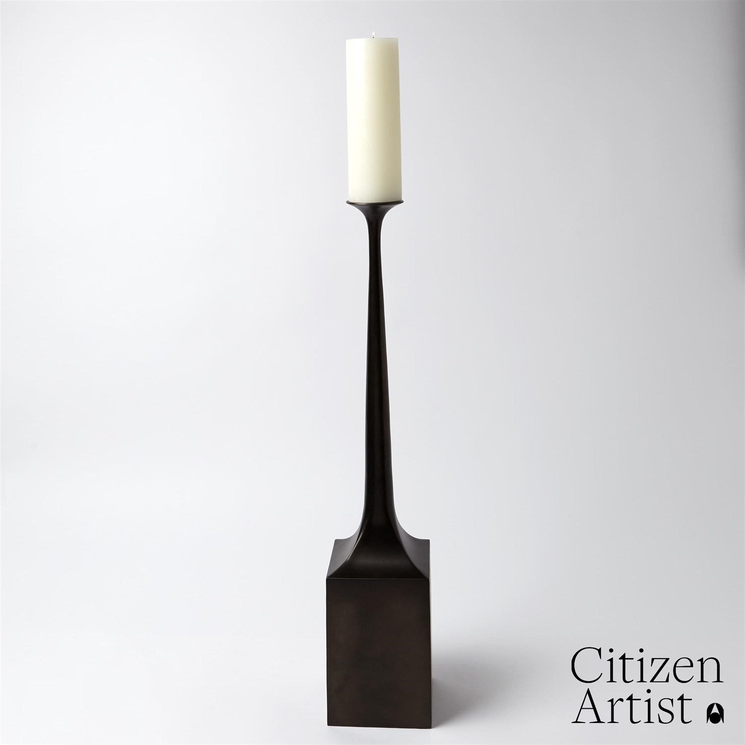 Giac C/S-Global Views-GVSA-FDS9.90046-Candle HoldersWhite Bronze-5-France and Son