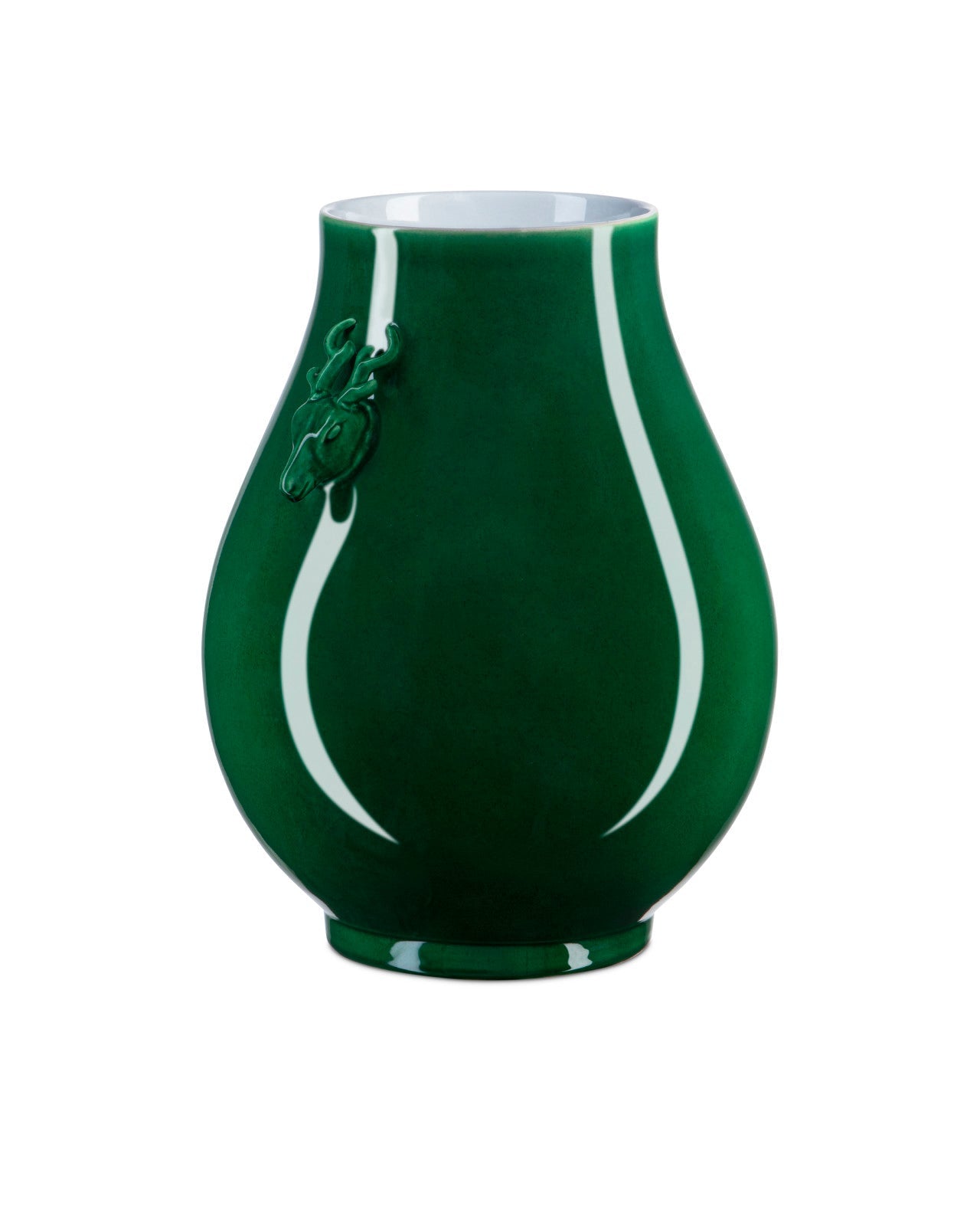 Imperial Green Deer Ears Vase