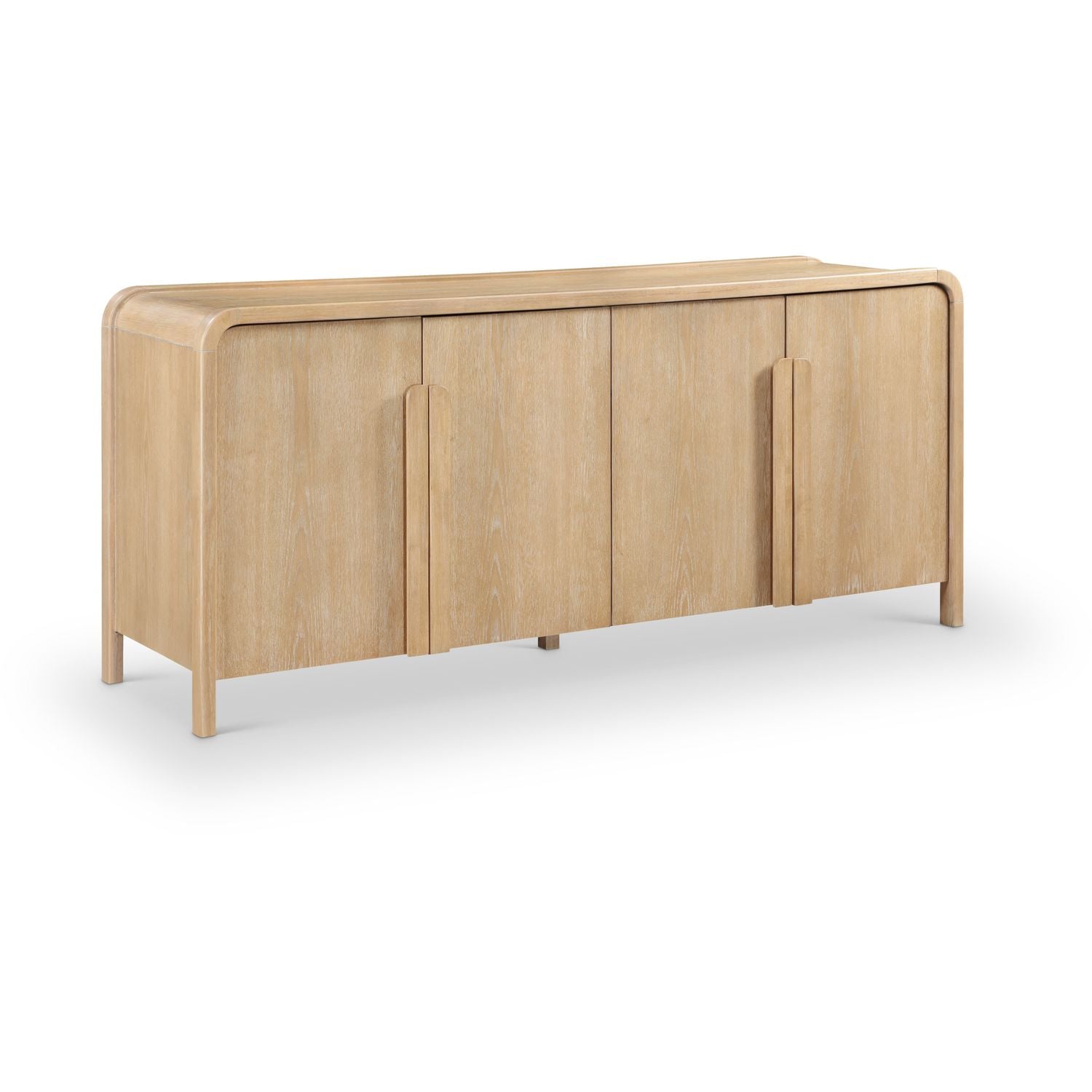 Harmony Natural Oak Veneer And Solid Wood Sideboard/Buffet
