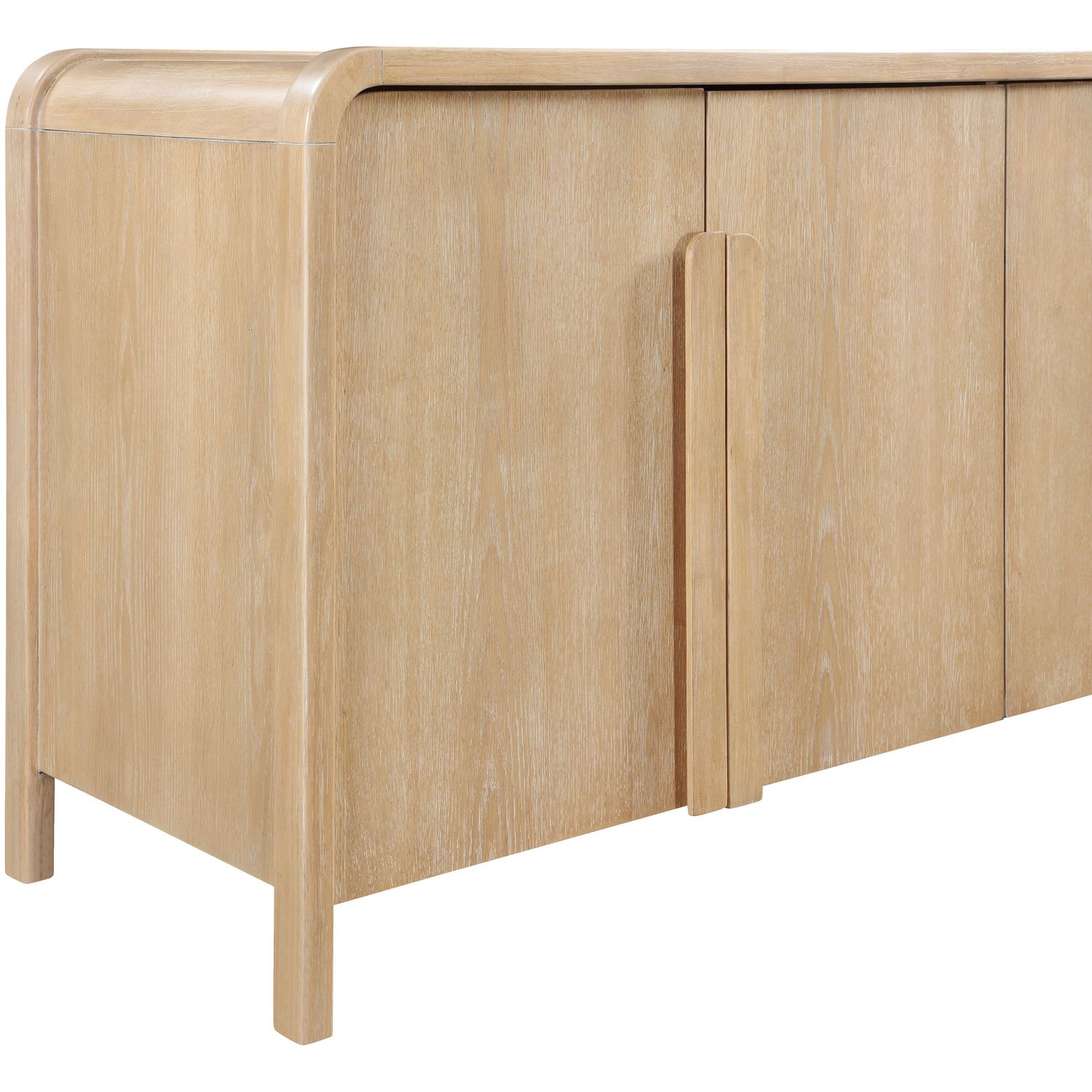 Harmony Natural Oak Veneer And Solid Wood Sideboard/Buffet