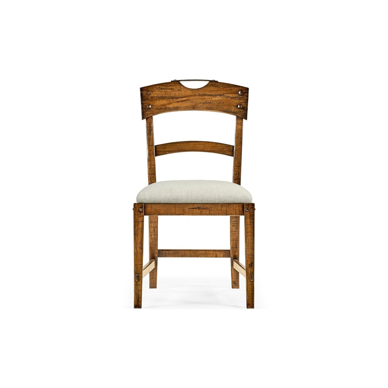 Casual Planked Dining Side Chair-Jonathan Charles-JCHARLES-491076-SC-DTD-F400-Dining ChairsDark Driftwood-26-France and Son