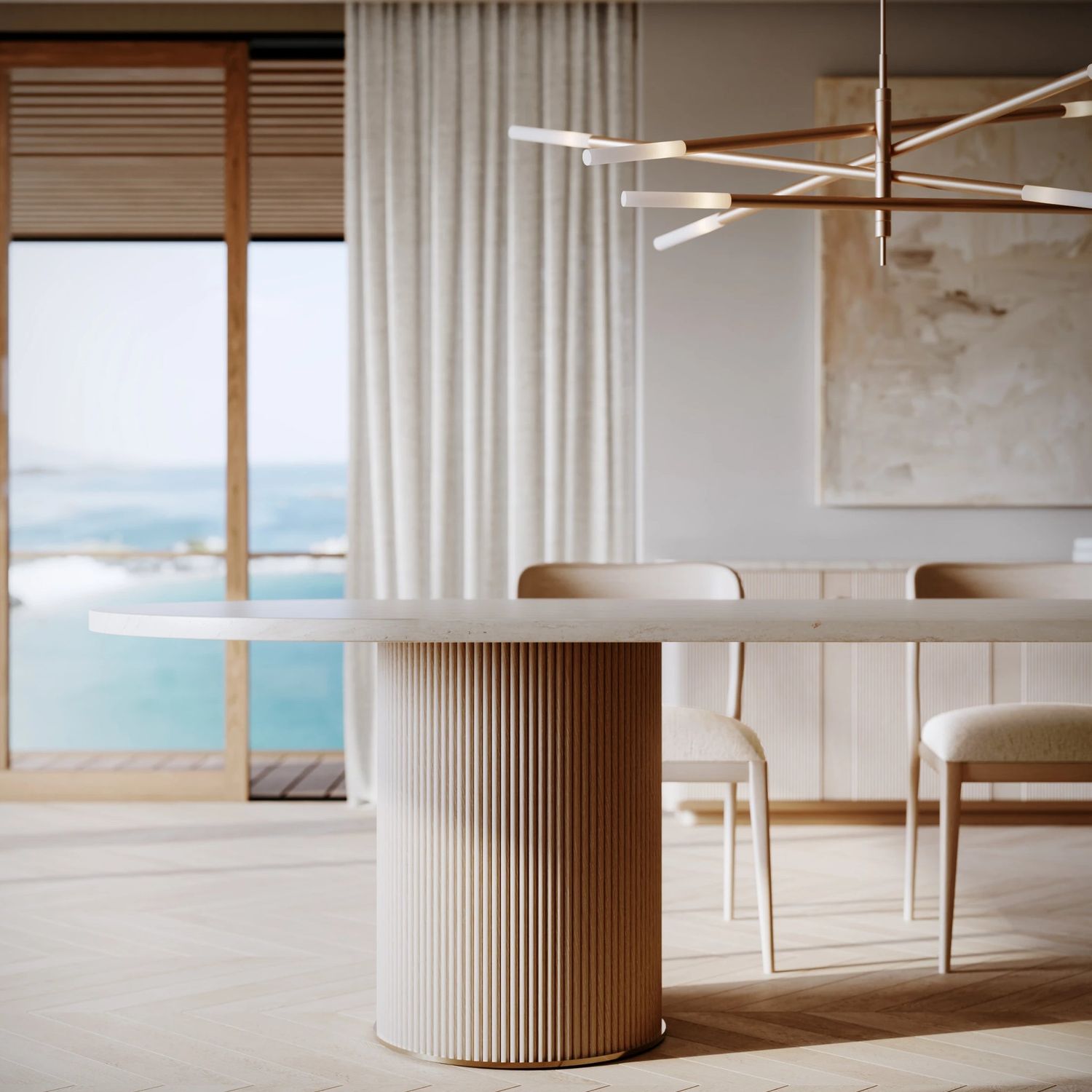 Rhythm Oval Stone Top Dining Tbl - image 6