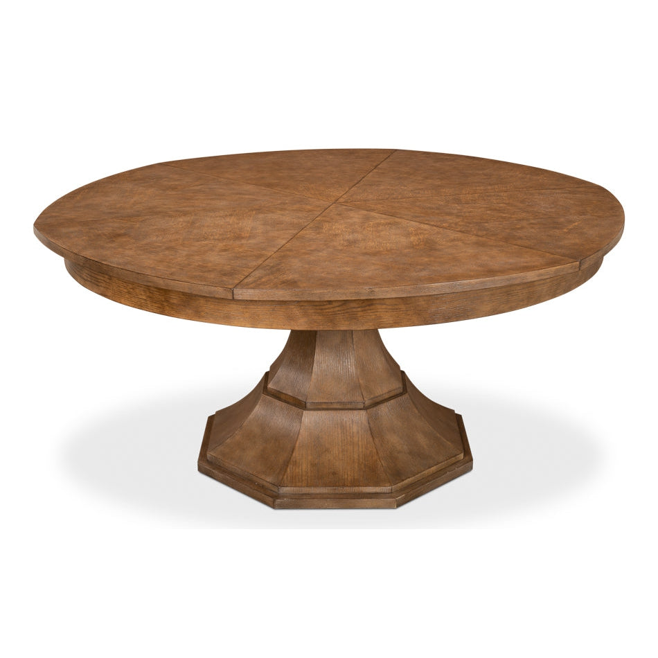 Giselle Jupe Dining Table-SARREID-SARREID-78-163-4-Dining TablesMedium-Mink Finish-20-France and Son