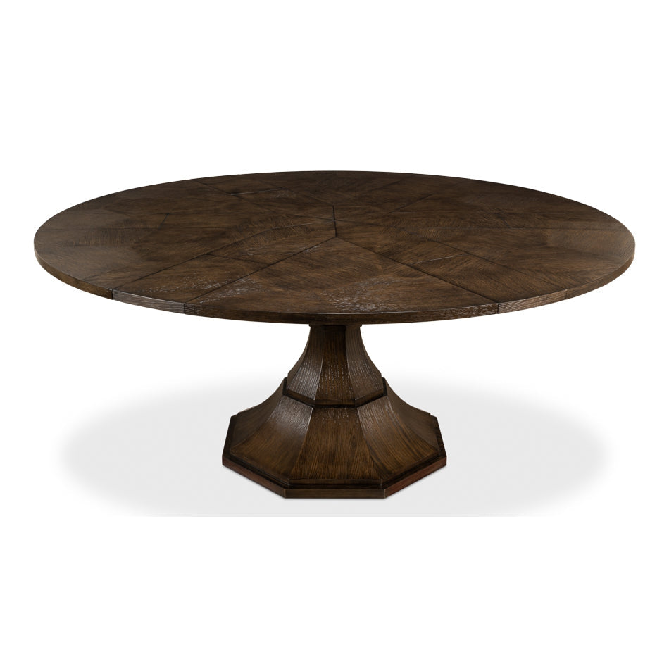 Giselle Jupe Dining Table-SARREID-SARREID-78-167-2-Dining TablesLarge-Artisan Grey Finish-2-France and Son