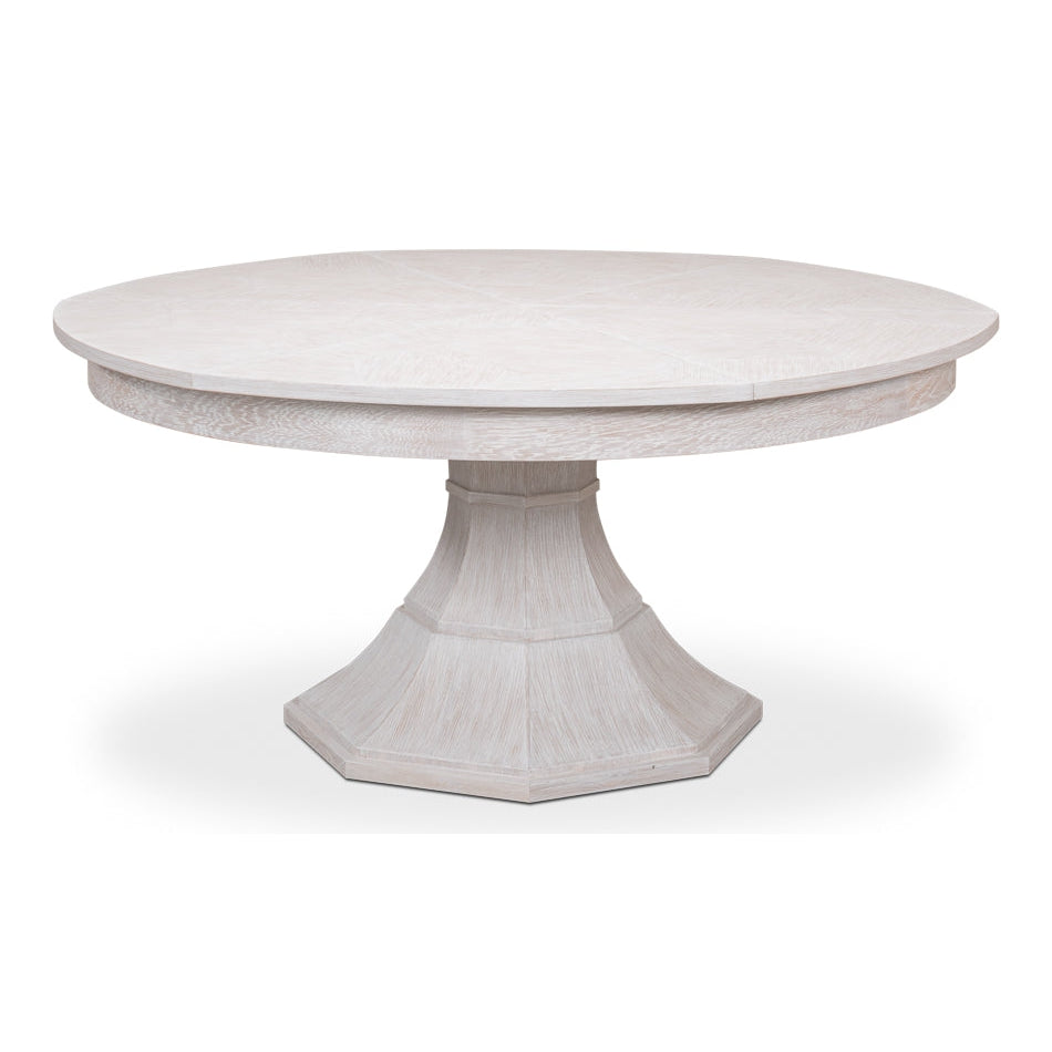 Giselle Jupe Dining Table-SARREID-SARREID-78-167-6-Dining TablesLarge-Whitewash White Finish-27-France and Son