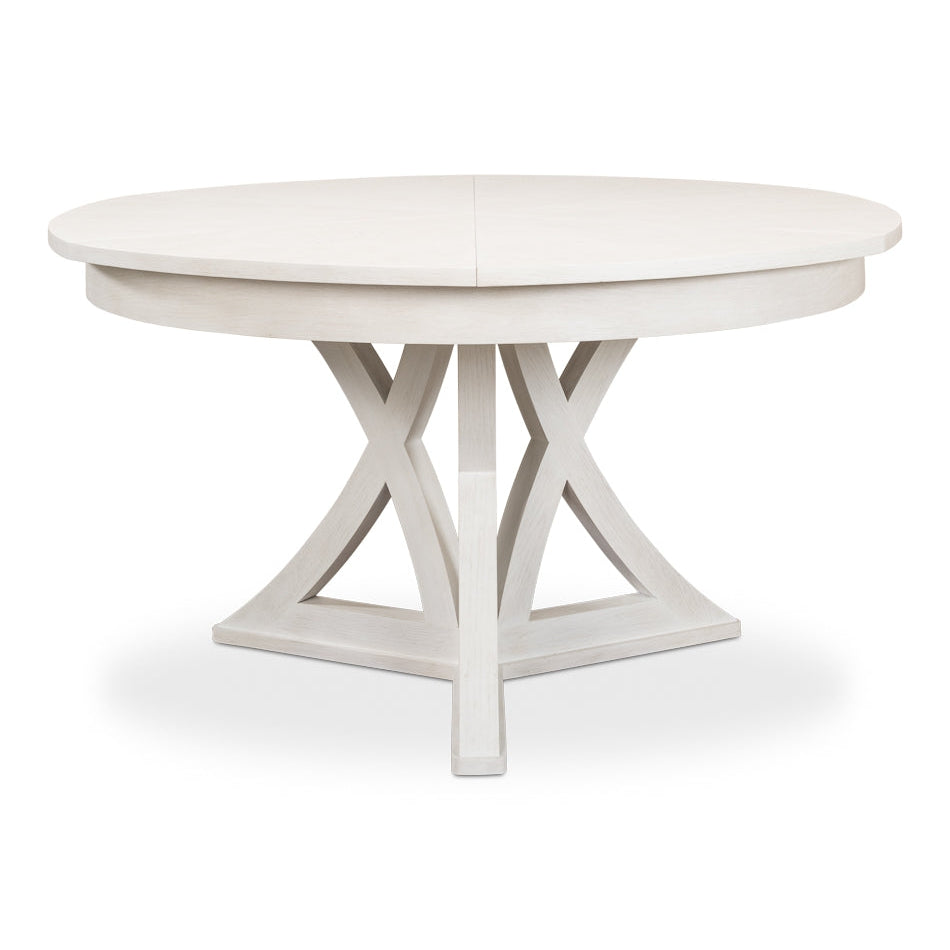 Casual Jupe Dining Table-SARREID-SARREID-78-176-5-Dining TablesMedium-Working White Finish-8-France and Son