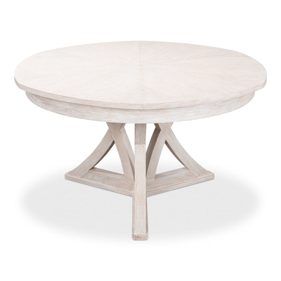 Casual Jupe Dining Table-SARREID-SARREID-78-176-6-Dining TablesMedium-Whitewash White-10-France and Son