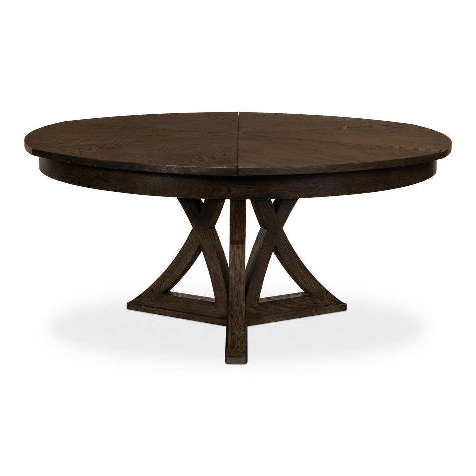 Casual Jupe Dining Table-SARREID-SARREID-78-183-2-Dining TablesLarge-Artisan Grey Finish-14-France and Son