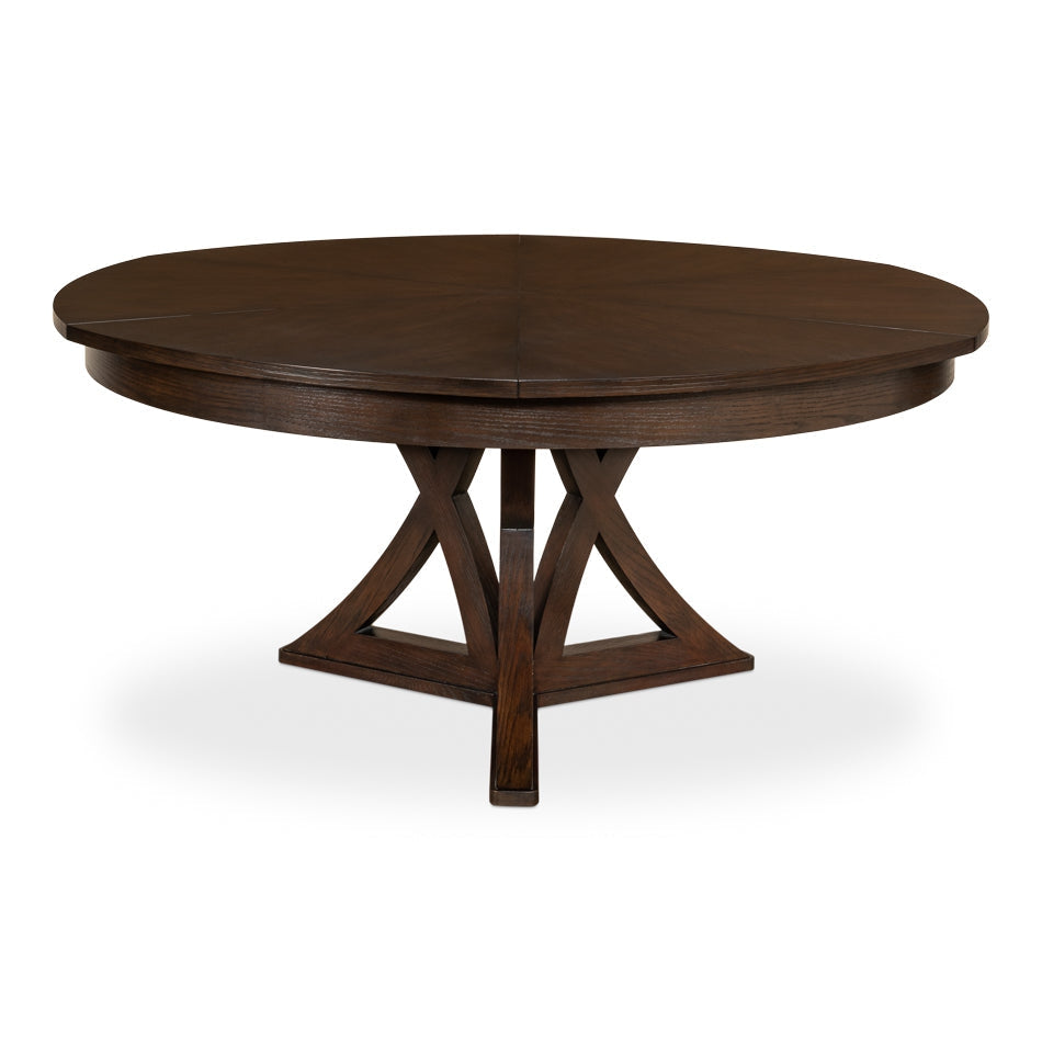 Casual Jupe Dining Table-SARREID-SARREID-78-183-3-Dining TablesLarge-Burnt Brown Oak-16-France and Son