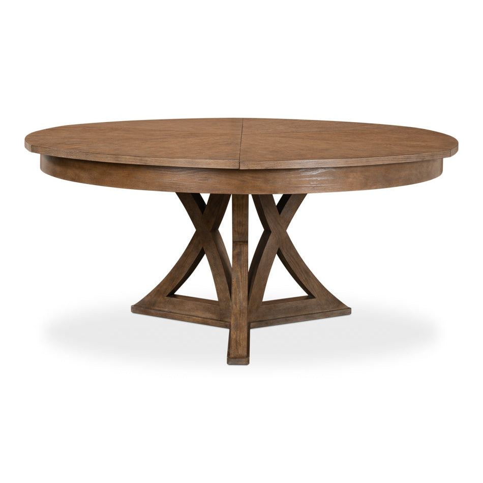 Casual Jupe Dining Table-SARREID-SARREID-78-183-4-Dining TablesLarge-Light Mink Finish-18-France and Son