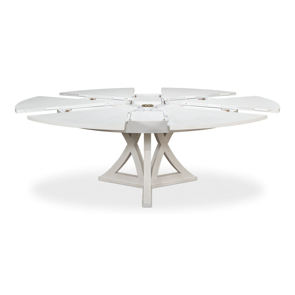 Casual Jupe Dining Table-SARREID-SARREID-78-176-1-Dining TablesMedium-Heather Grey Finish-20-France and Son