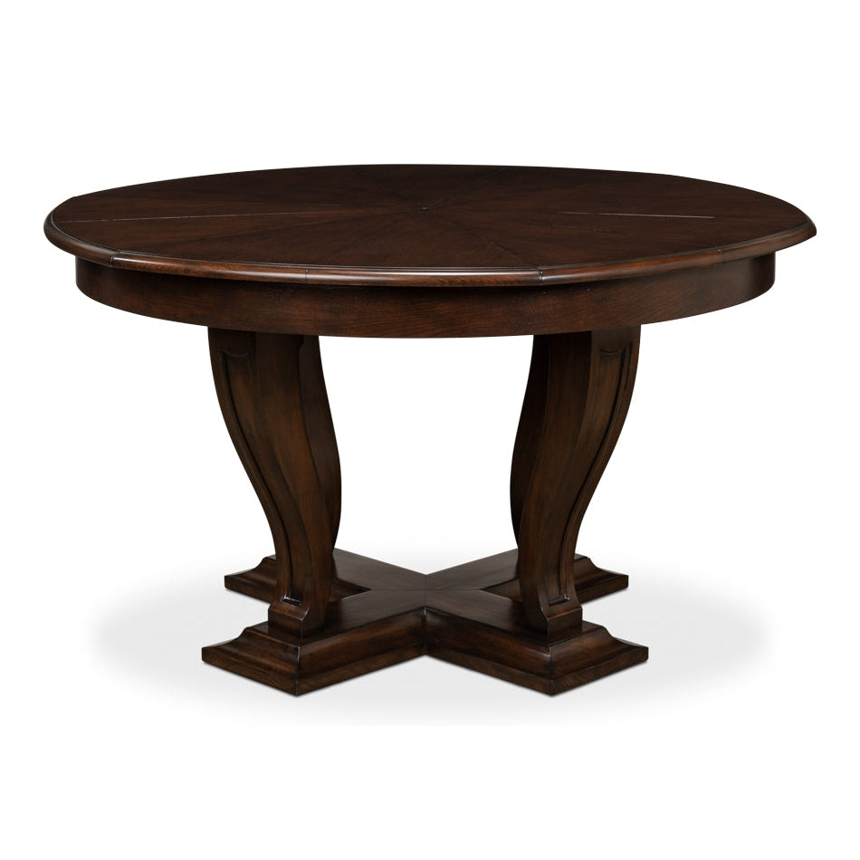 Metropolitan Jupe Dining Table-SARREID-SARREID-78-87-Dining TablesLarge-Umbria Finish-6-France and Son