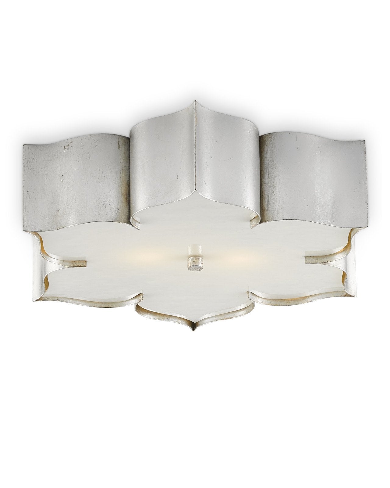 Grand Lotus Silver Flush Mount