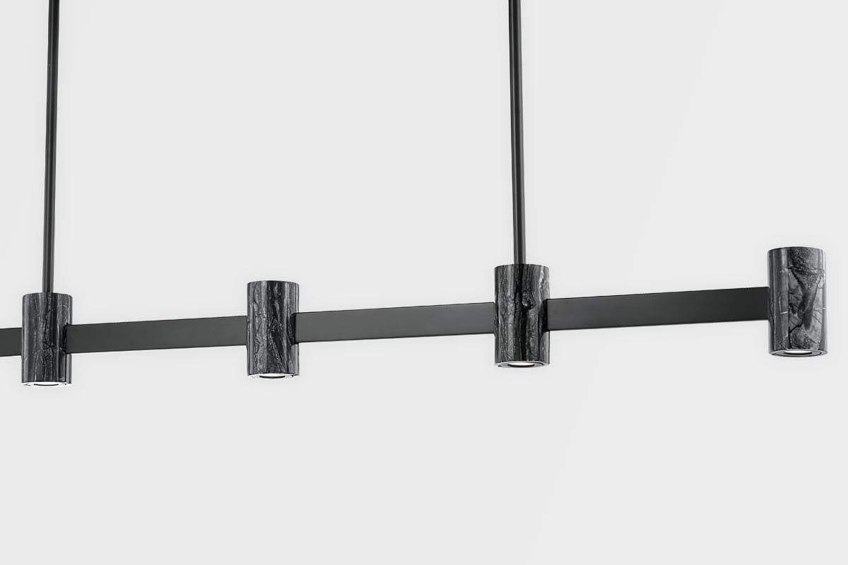 Predock 6 Light Chandelier Black Brass-Hudson Valley-HVL-9145-BBR-Chandeliers-4-France and Son