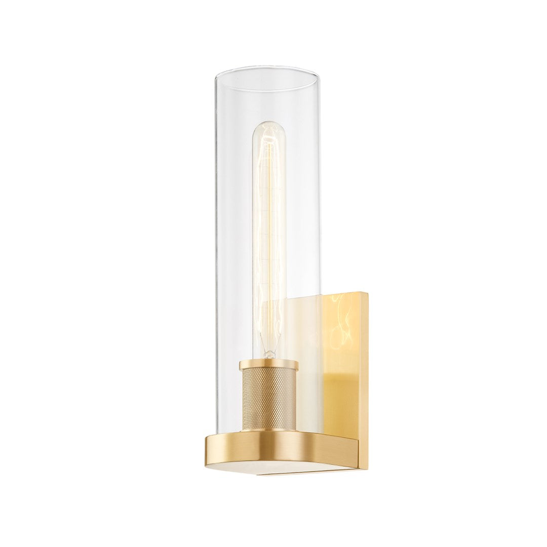 Porter 1 Light Wall Sconce-Hudson Valley-HVL-9700-AGB-Wall LightingAged Brass-1-France and Son