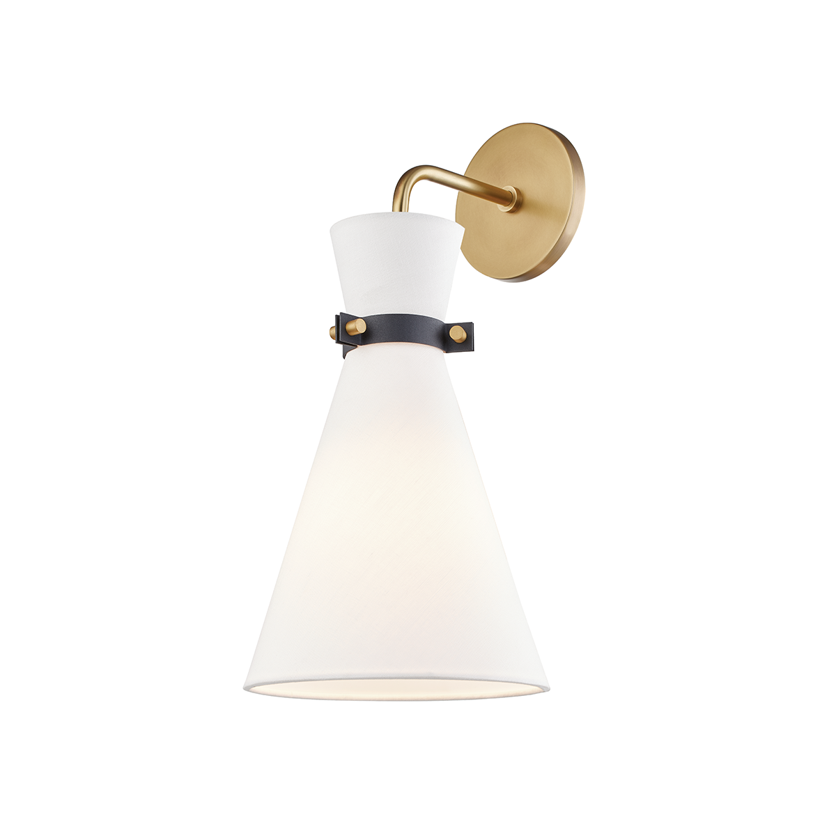 Julia 1 Light Wall Sconce-Mitzi-HVL-H294101-AGB/BK-Outdoor Wall SconcesAged Brass/Black-1-France and Son
