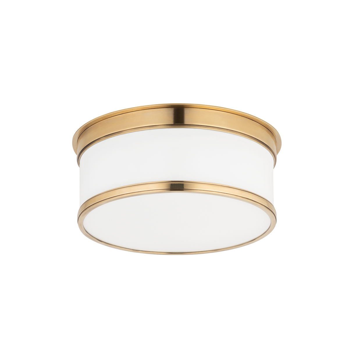 Geneva 1 Light Flush Mount Satin Nickel-Hudson Valley-HVL-709-AGB-Flush MountsAged Brass-2-France and Son