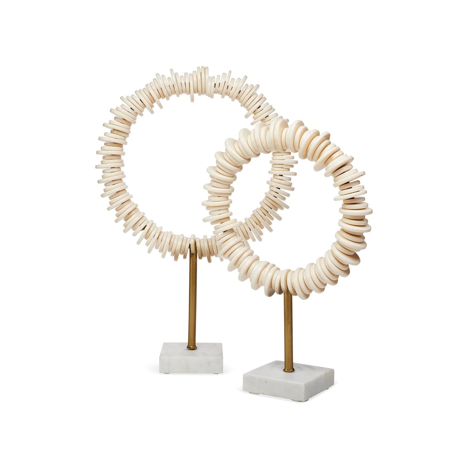 Arena Ring Sculptures (Set Of Two)-Jamie Young-JAMIEYO-7AREN-CREAM-Decorative Objects-1-France and Son