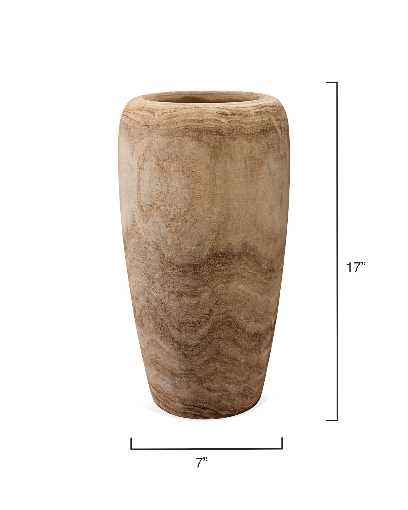 Ojai Small Wooden Vase-Jamie Young-JAMIEYO-7OJAI-SMWD-Vases-3-France and Son