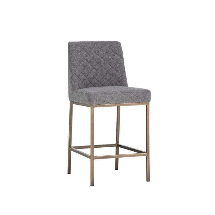 Leighland Counter Stool - Fabric-Sunpan-SUNPAN-102821-Bar StoolsGrey-5-France and Son