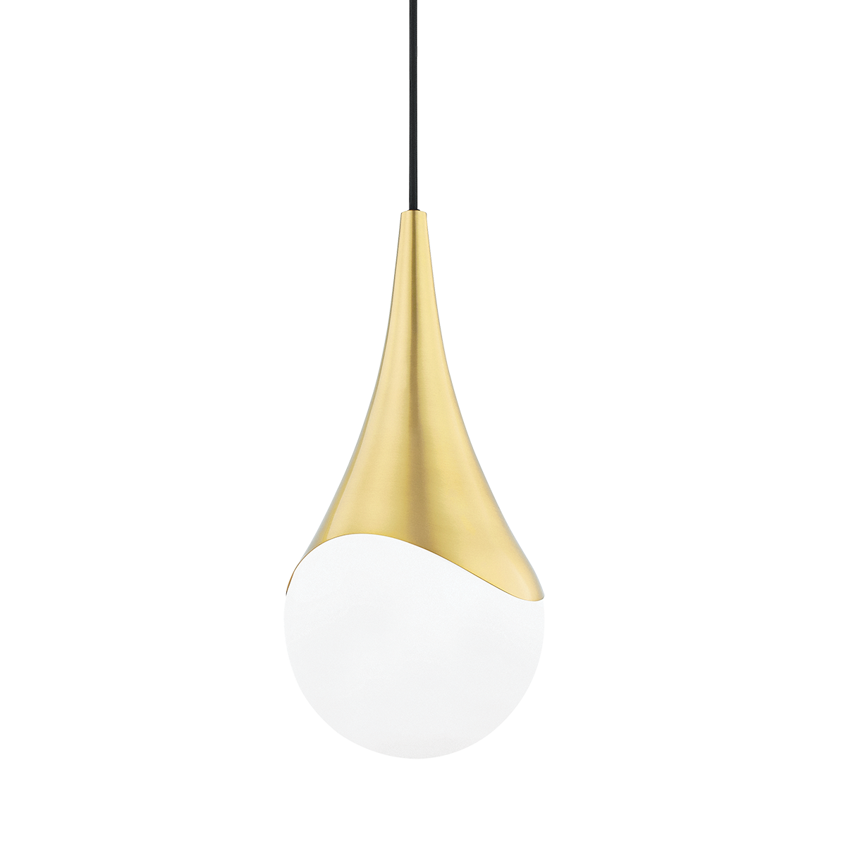 Ariana 1 Light Small Pendant-Mitzi-HVL-H375701S-AGB-PendantsAged Brass-1-France and Son
