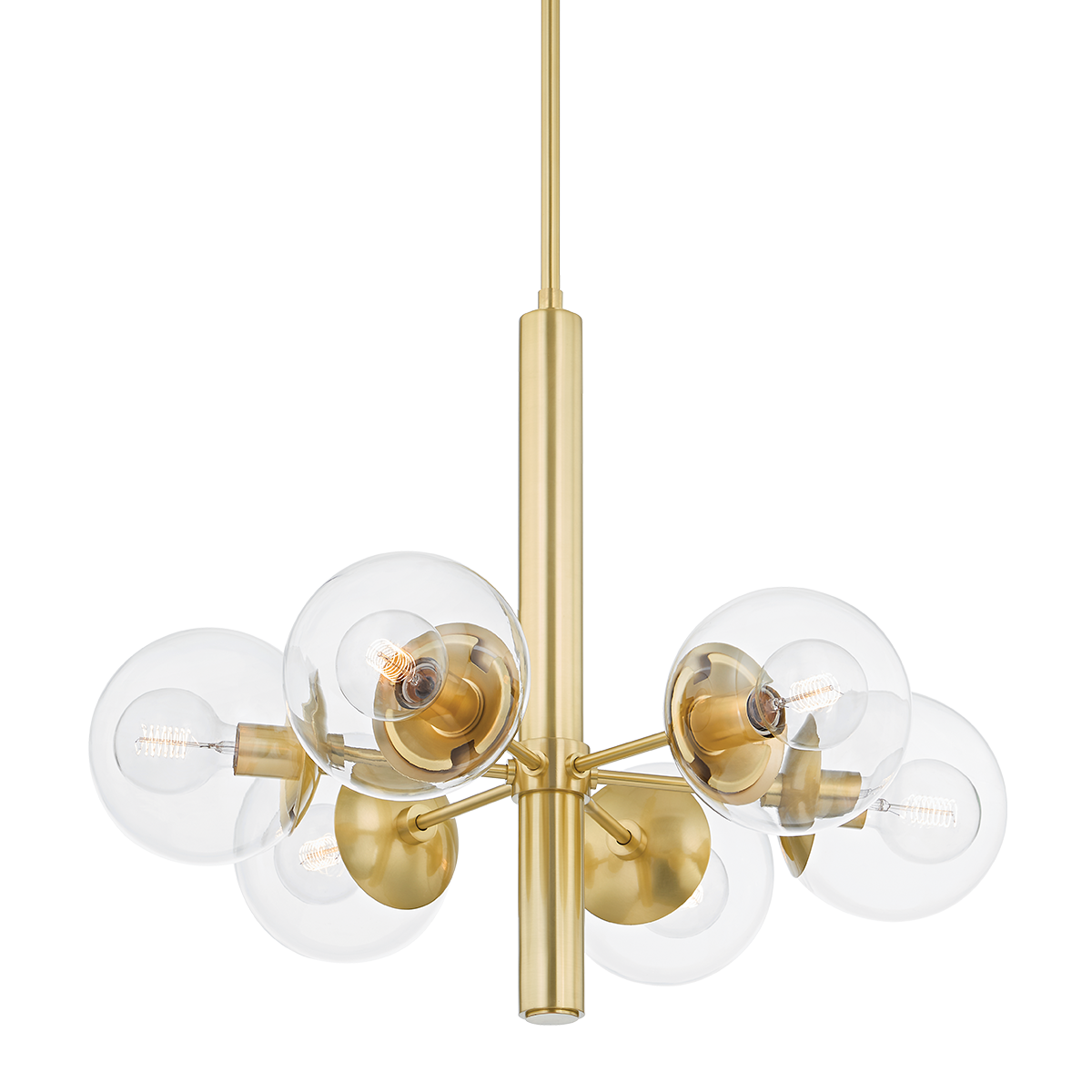 Meadow 6 Light Chandelier-Mitzi-HVL-H503806-AGB-ChandeliersAged Brass-2-France and Son