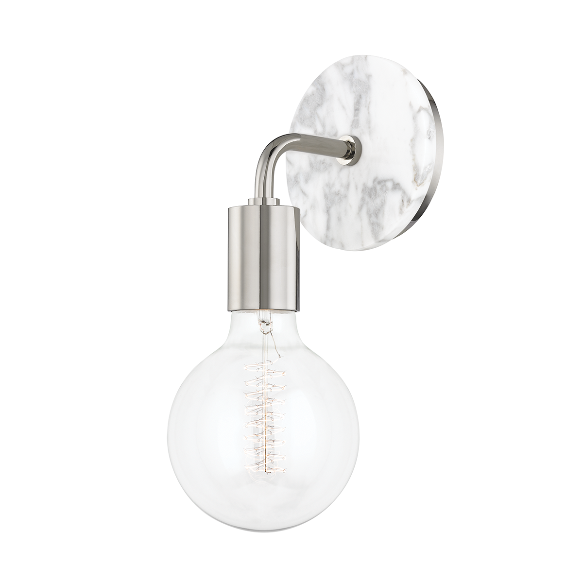 Chloe 1 Light Wall Sconce "A" Style-Mitzi-HVL-H110101A-PN-Wall LightingPolished Nickel-2-France and Son