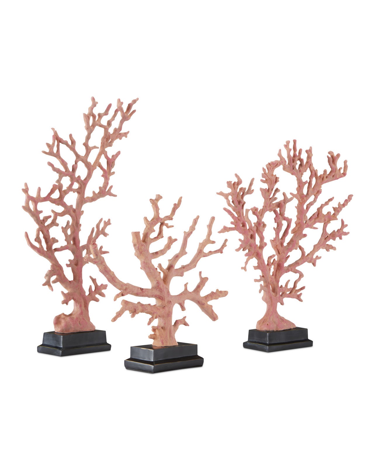 Large Red Coral Branches Set of 3