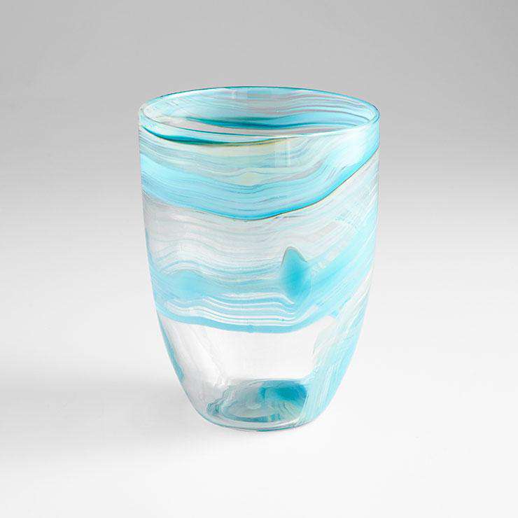 Small Sky Swirl Vase-Cyan Design-CYAN-09451-Decor-1-France and Son