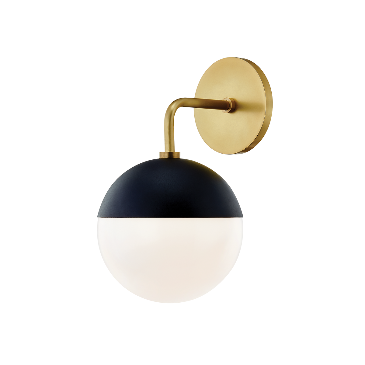 Renee 1 Light Wall Sconce-Mitzi-HVL-H344101-AGB/BK-Outdoor Wall SconcesAged Brass / Black-1-France and Son