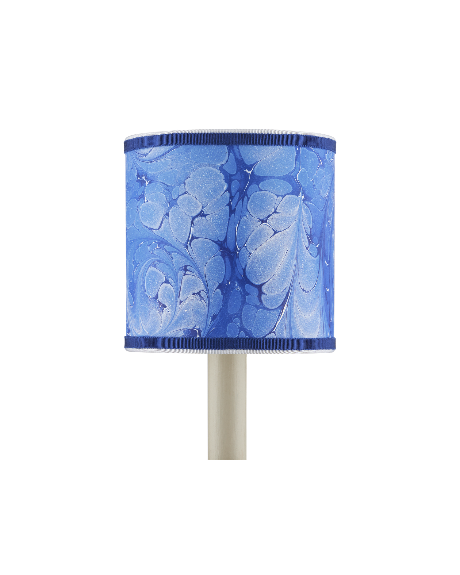 Marble Blue Paper Drum Chandelier Shade