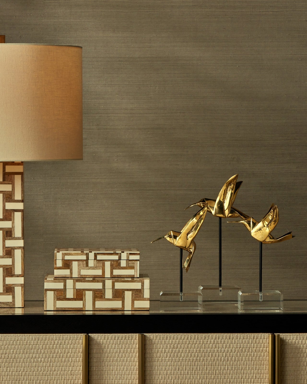 Gold Hummingbirds Set of 3