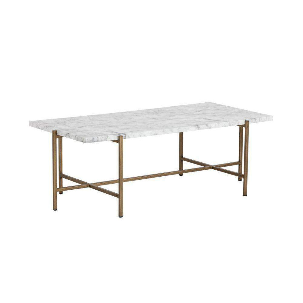 Solana Coffee Table - Rectangular - Marble Look-Sunpan-SUNPAN-102936-Coffee Tables-1-France and Son