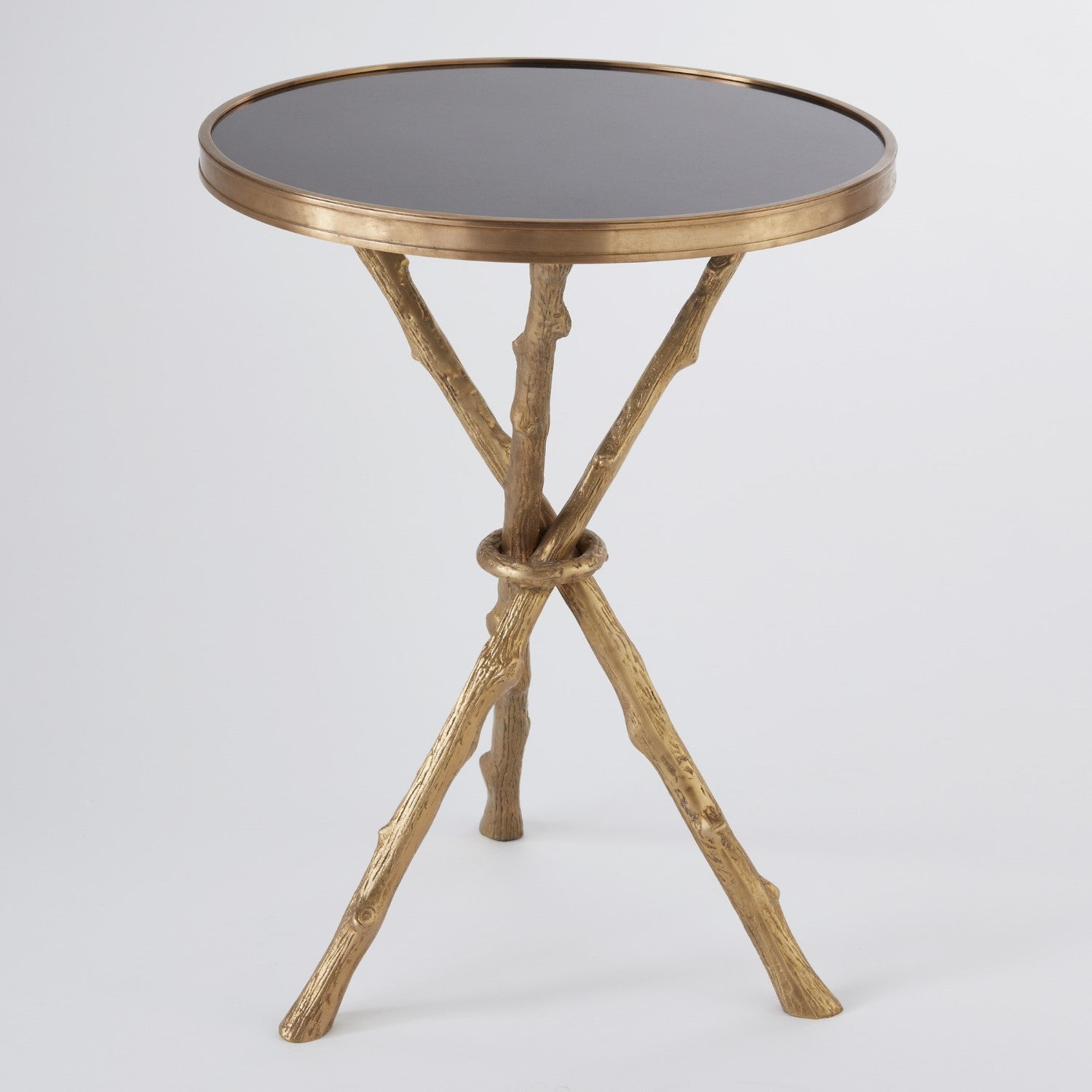 Twig Table-Global Views-GVSA-8.80006-Side TablesBrass/Black Granite-5-France and Son